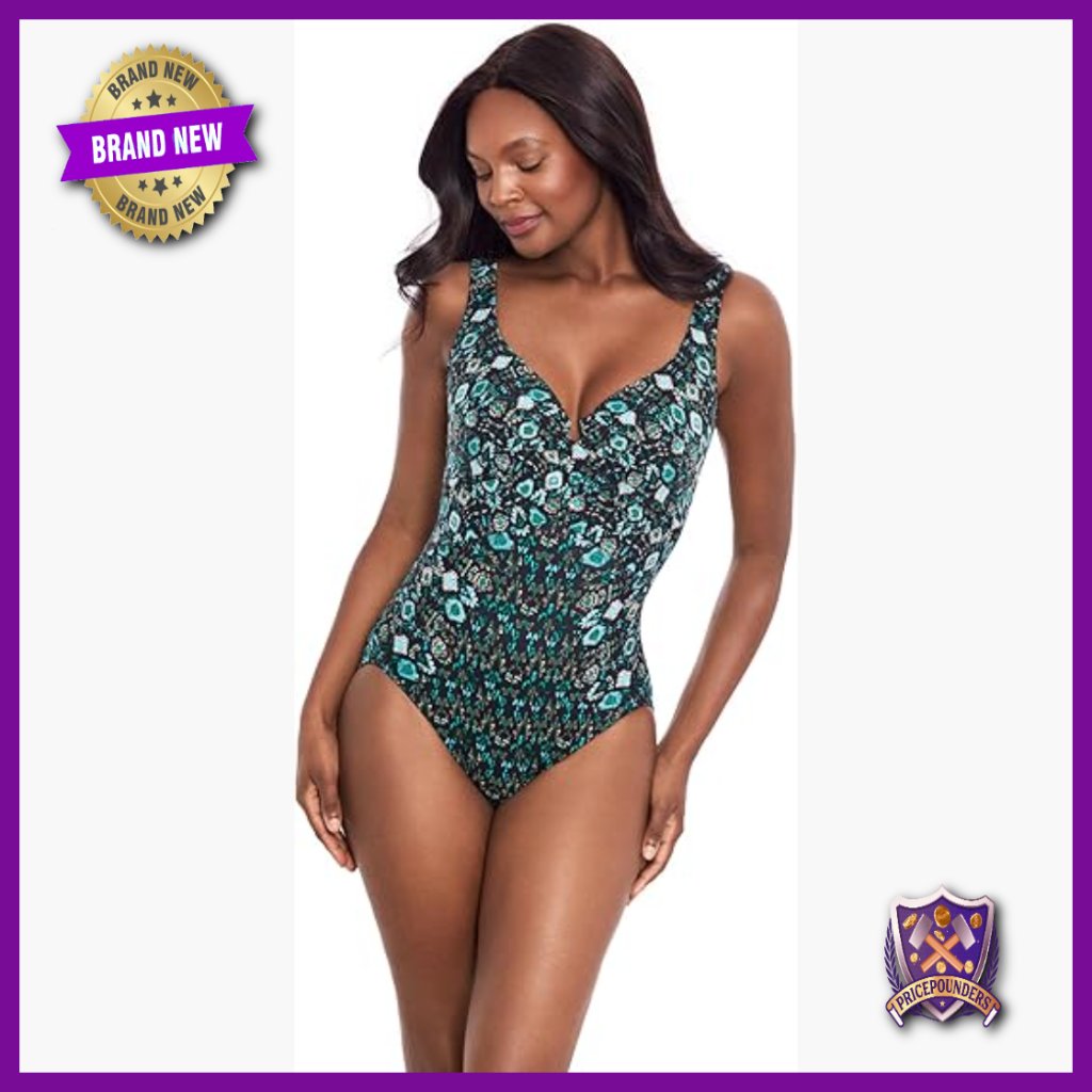 Slimming Underwire One Piece Swimsuit Tummy Control Molded Cup Size 16